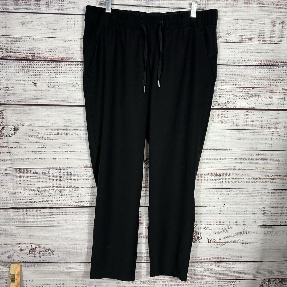 Lululemon On The Fly Pant Woven 27" Inseam Black Size 10 Drawstring